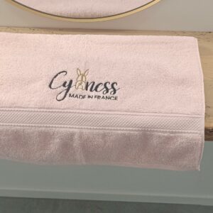 Serviette de toilette Cyaness 100 % coton 500 g/m² taille 50x100 cm