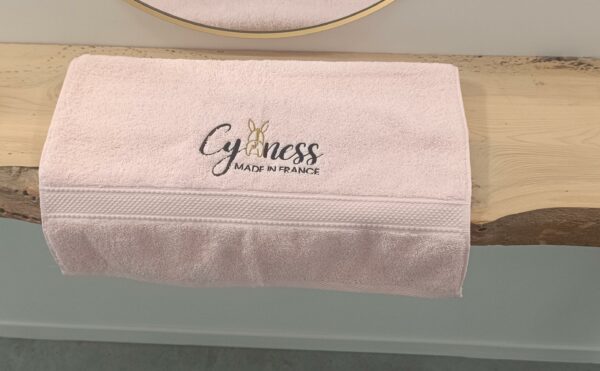 Serviette de toilette Cyaness 100 % coton 500 g/m² taille 50x100 cm