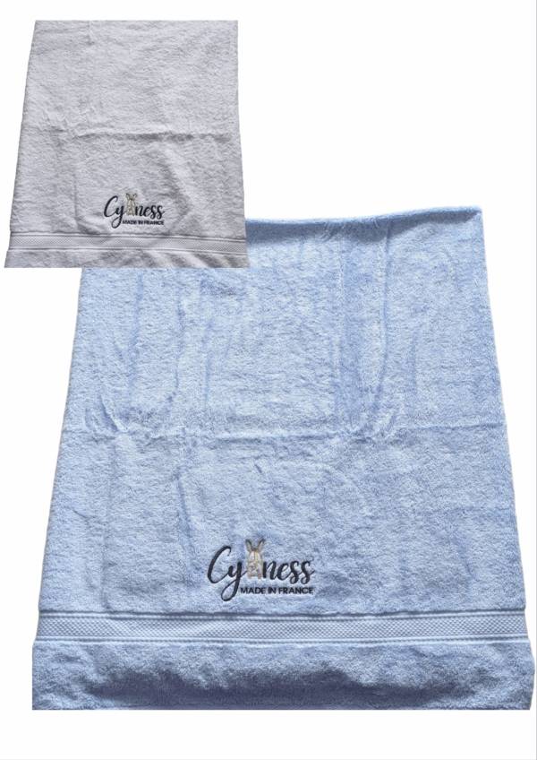 Drap de douche Cyaness 100 % coton 360 g/m² taille 70x140 cm