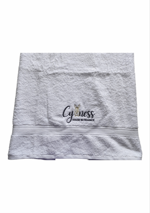 Serviette de toilette Cyaness 100 % coton 500 g/m² taille 50x100 cm